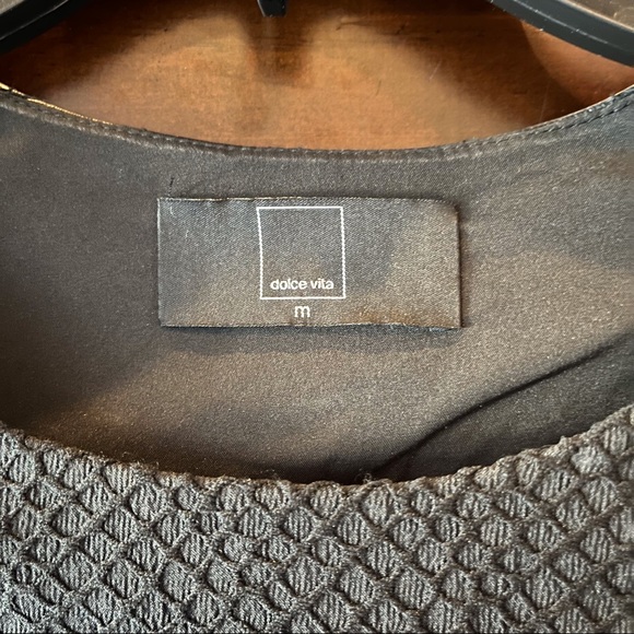 Dolce Vita leather and mixed texture top - Picture 4 of 5